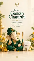 Business Wishing Post: AI Ganesh Chaturthi example