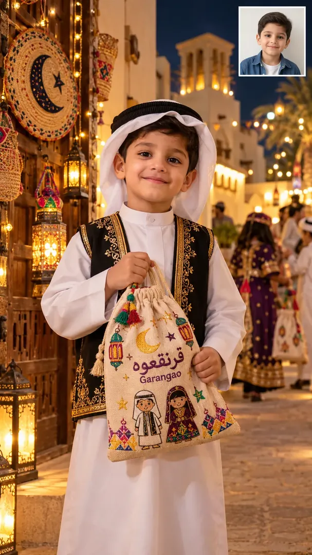 Garangao Night: AI Gulf Festivals & Traditions photo effect