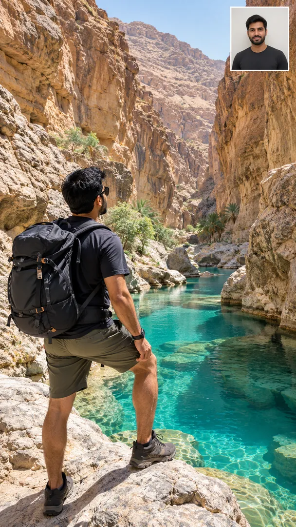 Wadi Adventure: AI Gulf Modern Lifestyle photo effect example 2