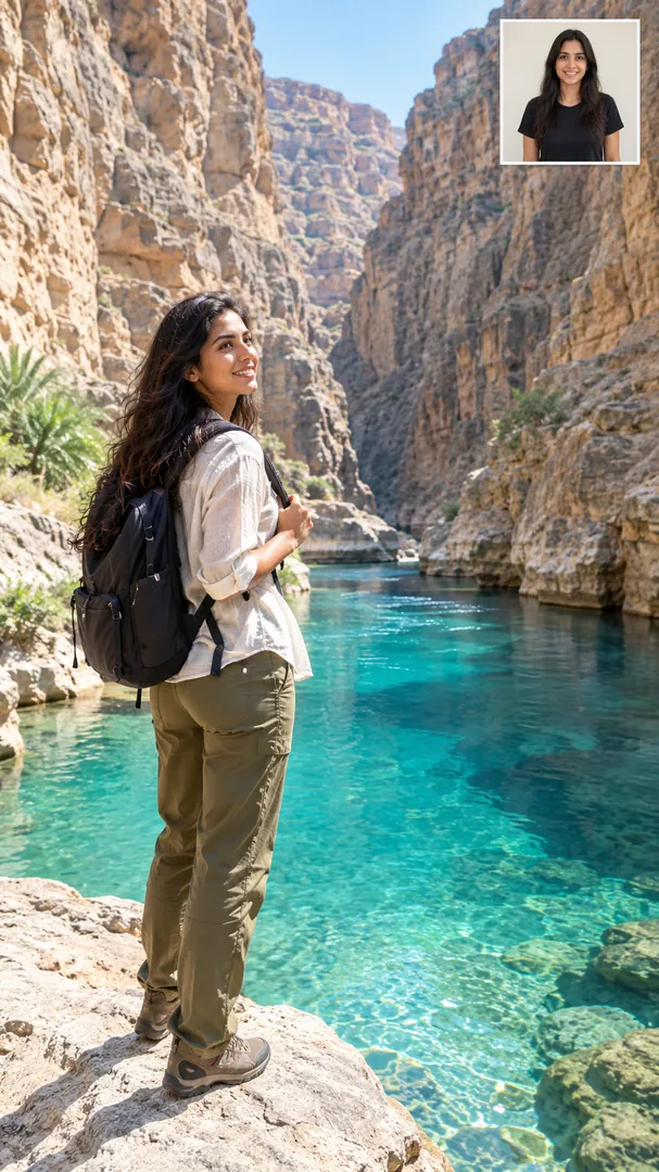 Wadi Adventure: AI Gulf Modern Lifestyle photo effect