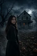 Abandoned Halloween House: AI Halloween example