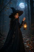 Witch's Forest: AI Halloween example