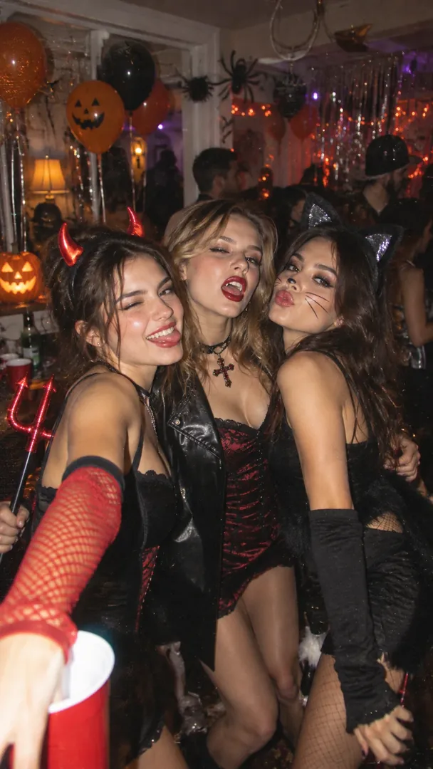 Y2K Flash Night: AI Halloween photo effect