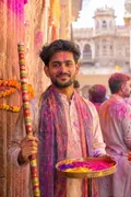Lathmar Traditional: AI Holi example