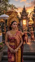 Palace Garden Evening: AI Indonesian Heritage & Royalty example
