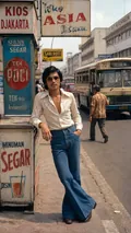 Retro Jakarta Streets: AI Indonesian Heritage & Royalty example