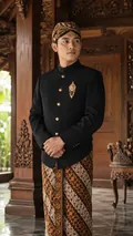 Javanese Beskap: AI Indonesian Traditional Fashion example