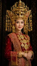 Minangkabau Suntiang: AI Indonesian Traditional Fashion example