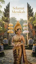 Balinese Temple Wedding: AI Indonesian Weddings example