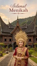 Minangkabau Bride: AI Indonesian Weddings example