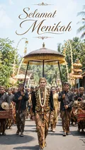 Traditional Wedding Procession: AI Indonesian Weddings example