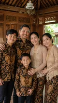 Family Batik Portrait: AI Life & Milestones example