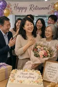 Retirement Celebration: AI Life & Milestones example