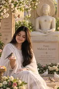 Serene Ahimsa Portrait: AI Mahavir Jayanti example