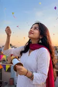 Kite Flying Portrait: AI Makar Sankranti example