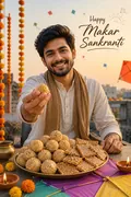 Til-Gud Portrait: AI Makar Sankranti example