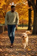 Autumn Walk: AI Me & My Pet example