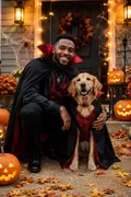 Halloween With My Pet: AI Me & My Pet example