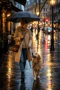 Rainy Walk: AI Me & My Pet example