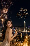 Happy New Year Greeting: AI New Year's Eve example