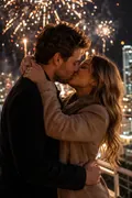 Midnight Kiss: AI New Year's Eve example
