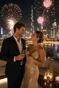 New Year Travel Celebration: AI New Year's Eve example