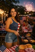 Backyard 4th of July Party: AI Patriotic USA example