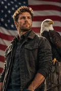 American Eagle Portrait: AI Patriotic USA example