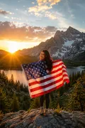 Patriotic National Park: AI Patriotic USA example