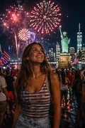 New York Patriotic Night: AI Patriotic USA example