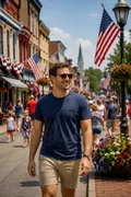 Small-Town Independence Day: AI Patriotic USA example