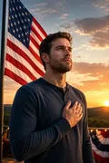 Military & Veterans Tribute: AI Patriotic USA example