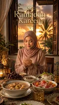 Sunset Iftar Table: AI Ramadan example