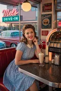 1950s American Diner: AI Retro & Vintage Decades example