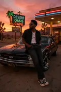 Classic American Muscle Cars: AI Retro & Vintage Decades example