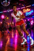 Retro Roller Skating Night: AI Retro & Vintage Decades example