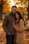 Thanksgiving Couple Portrait: AI Thanksgiving example