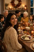 Thanksgiving Family Gathering: AI Thanksgiving example