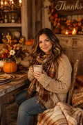 Rustic Farmhouse Thanksgiving: AI Thanksgiving example