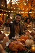 Thanksgiving Outdoor Dinner: AI Thanksgiving example