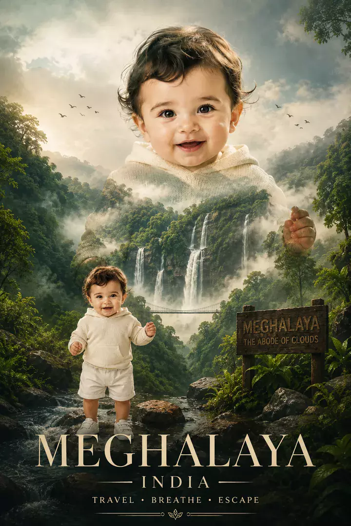Waterfall Rainforest — AI photo example