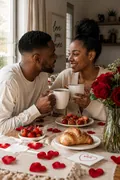 Cozy Valentine's Morning: AI Valentine's Day example