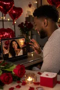 Long-Distance Love: AI Valentine's Day example