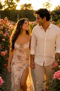 Rose Garden Romance: AI Valentine's Day example