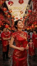 Imlek Chinatown Lanterns: AI Waisak & Imlek Celebrations example