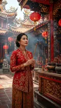 Klenteng Lantern Blessing: AI Waisak & Imlek Celebrations example