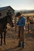 Ranch Life: AI Western Cowboy example