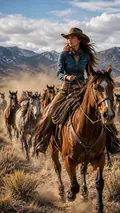 Wild Horse Ranch: AI Western Cowboy example